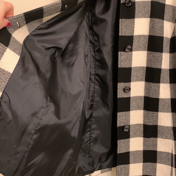 Black and White Wool Coat EUC - Picture 13 of 16